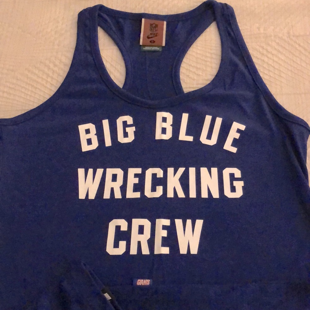 NFL Nike Giants Racerback Women’s Tank Top Size M “Big Blue Wrecking Crew”